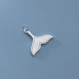 TrustDavis 925 Silver Shell Fish Tail Charm Pendant Necklace DZ908