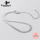 TrustDavis 925 Sterling Silver Choker Necklace For Women Girls Birthday Gift