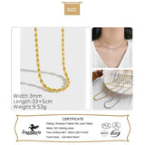 TrustDavis 925 Silver 3mm Beads Choker Necklace For Women Girls DA3158