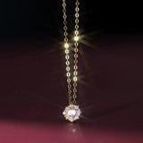 Davis Snowflake CZ Clavicle Necklace Women Wedding Party S925 Jewelry