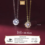 Davis Snowflake CZ Clavicle Necklace Women Wedding Party S925 Jewelry
