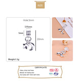 TrustDavis 925 Silver Star Moon Charm Pendant DIY Jewelry HY133