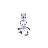 TrustDavis 925 Silver Star Moon Charm Pendant DIY Jewelry HY133