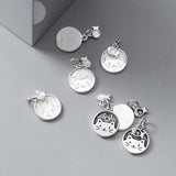 TrustDavis 925 Silver Cat Charm Pendant DIY Jewelry