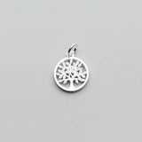 TrustDavis 925 Sterling Silver Tree Charm Pendant DIY Jewelry DZ118