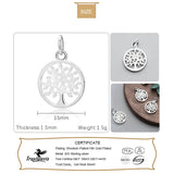 TrustDavis 925 Sterling Silver Tree Charm Pendant DIY Jewelry DZ118