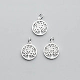 TrustDavis 925 Sterling Silver Tree Charm Pendant DIY Jewelry DZ118