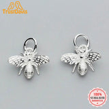 TrustDavis 925 Silver 3D Busy Bees Charm Pendant DIY Jewelry DZ117