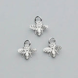 TrustDavis 925 Silver 3D Busy Bees Charm Pendant DIY Jewelry DZ117