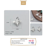 TrustDavis 925 Silver 3D Busy Bees Charm Pendant DIY Jewelry DZ117