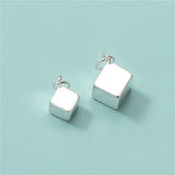 TrustDavis 925 Silver Sweet 3D Square Charm Pendant DIY Jewelry HY432
