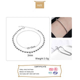 Davis 925 Sterling Silver Sweet Beads Charm Bracelet for Women