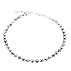 Davis 925 Sterling Silver Sweet Beads Charm Bracelet for Women