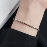 Davis 925 Sterling Silver Sweet Beads Charm Bracelet for Women