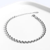Davis 925 Sterling Silver Sweet Beads Charm Bracelet for Women