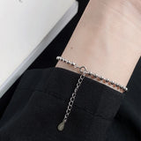 Davis 925 Sterling Silver Sweet Beads Charm Bracelet for Women