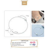 925 Sterling Silver Sweet Aircraft Plane Charm Bracelet For Women