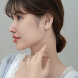 925 Silver Animal Bear Stud Earrings For Women Children Party