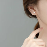 925 Silver Animal Bear Stud Earrings For Women Children Party