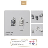 Davis 925 Sterling Silver Owl Charm Pendant DIY Jewelry