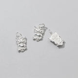 Davis 925 Sterling Silver Owl Charm Pendant DIY Jewelry