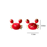 TrustDavis 925 Sterling Silver Red Fox Stud Earrings Wedding Jewelry