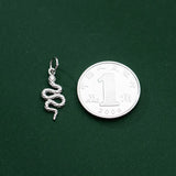 TrustDavis 925 Sterling Silver Snake Charm Pendant DIY Jewelry HY304