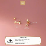 Davis 925 Silver Arrow CZ Stud Earrings For Women