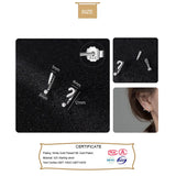 TrustDavis 925 Silver Sweet CZ Stud Earrings For Women Wedding Party