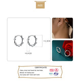 925 Silver Barbed Wire Ear Cuff Hoop Earring Wedding Jewelry