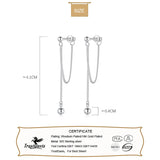 925 Sterling Silver Sweet Bead Charm Stud Earring Wedding Jewelry
