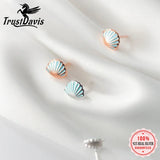 Davis Shell Charm Stud Earrings For Teens Girl Kid Daughter Gift
