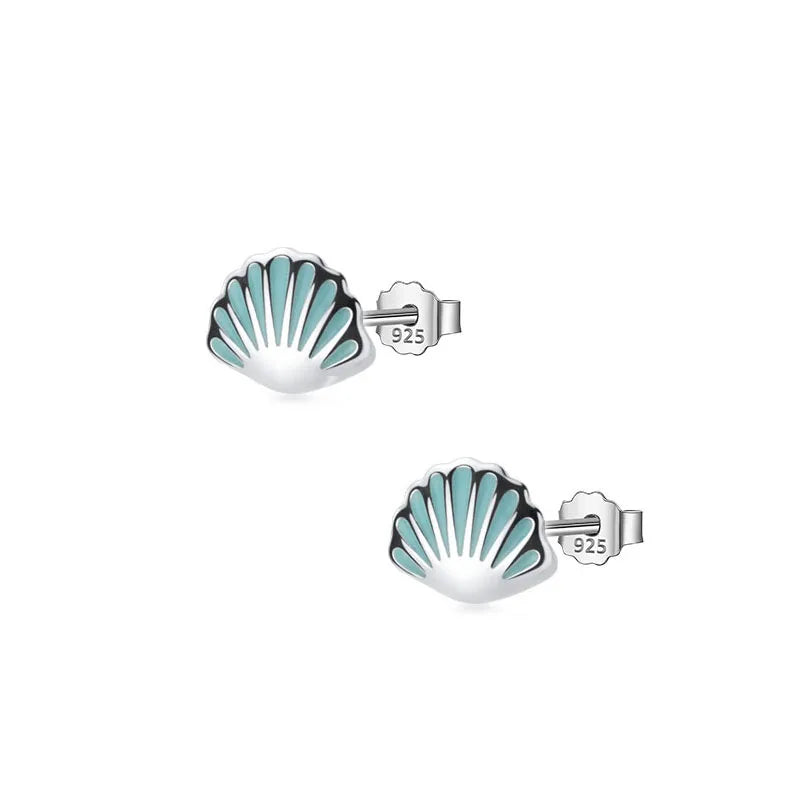 Davis Shell Charm Stud Earrings For Teens Girl Kid Daughter Gift
