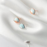 Davis Shell Charm Stud Earrings For Teens Girl Kid Daughter Gift