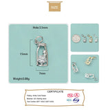 TrustDavis 925 Sterling Silver Sweet Bottle Dazzling CZ Charm Pendant