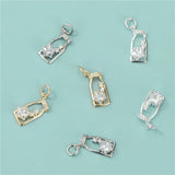 TrustDavis 925 Sterling Silver Sweet Bottle Dazzling CZ Charm Pendant