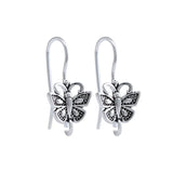 TrustDavis 925 Sterling Silver Butterfly Ear Hook Earring DIY Jewelry HY051