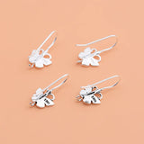 TrustDavis 925 Sterling Silver Butterfly Ear Hook Earring DIY Jewelry HY051