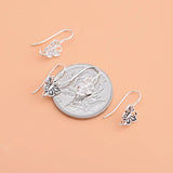 TrustDavis 925 Sterling Silver Butterfly Ear Hook Earring DIY Jewelry HY051