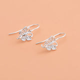 TrustDavis 925 Sterling Silver Butterfly Ear Hook Earring DIY Jewelry HY051