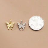 TrustDavis 925 Sterling Silver Butterfly Zircon Charm Pendant