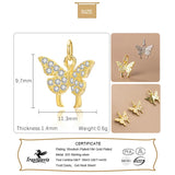 TrustDavis 925 Sterling Silver Butterfly Zircon Charm Pendant