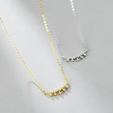 TrustDavis 925 Sterling Silver Zircon Clavicle Necklace Wedding Jewelry