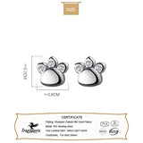 925 Silver Cat's Paw CZ Stud Earrings Wedding Party Jewelry