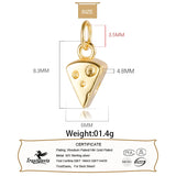TrustDavis 925 Sterling Silver Sweet Cheese Charm Pendant