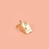 TrustDavis 925 Sterling Silver Sweet Cheese Charm Pendant