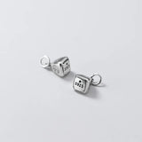 925 Sterling Silver Chinese Zongzi Charm Pendant DIY Jewelry DZ450