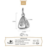 925 Sterling Silver Chinese Zongzi Charm Pendant DIY Jewelry DZ450