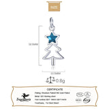 TrustDavis 925 Silver Christmas Tree CZ Charm Pendant