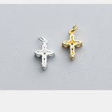 TrustDavis 925 Sterling Silver Cross CZ Charm Pendant